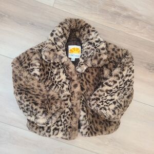 C&C California Kids Faux Fur Leopard Jacket